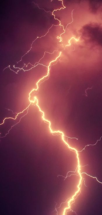 thunderstorm, lightning, bad weather Wallpaper 720x1520