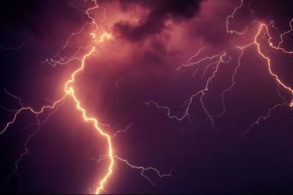 thunderstorm, lightning, bad weather Wallpaper 2640x1760
