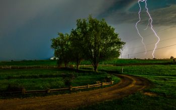 thunderstorm, lightning, bad weather Wallpaper 1920x1200