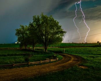thunderstorm, lightning, bad weather Wallpaper 1280x1024