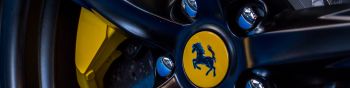 Ferrari wheel, alloy wheel Wallpaper 1590x400