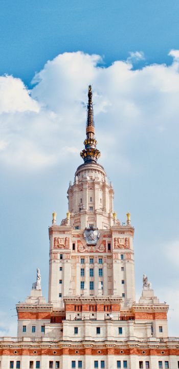 Moscow State University, Moscow, Russia Wallpaper 1080x2220