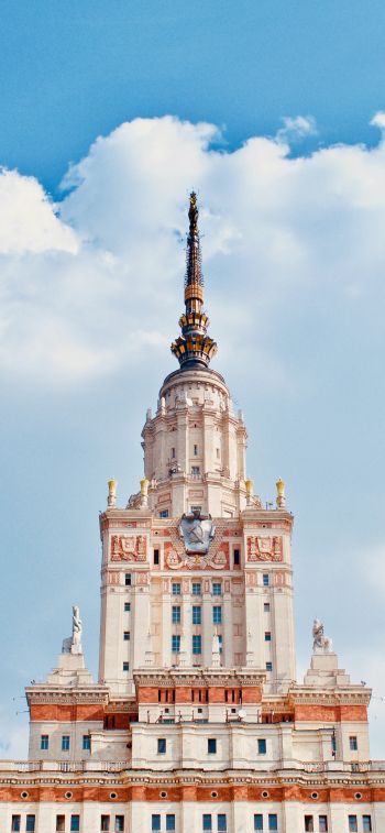 Moscow State University, Moscow, Russia Wallpaper 1242x2688