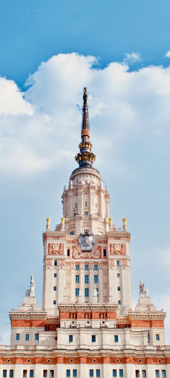 Moscow State University, Moscow, Russia Wallpaper 1080x2400