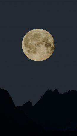 moon, night, black Wallpaper 640x1136