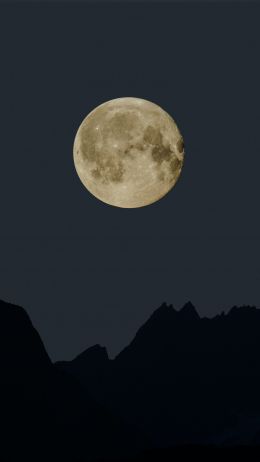 moon, night, black Wallpaper 1440x2560