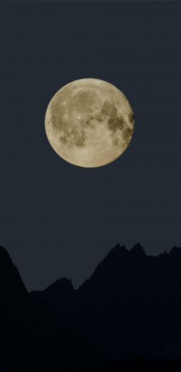 moon, night, black Wallpaper 1080x2220