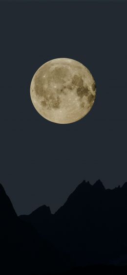 moon, night, black Wallpaper 1284x2778