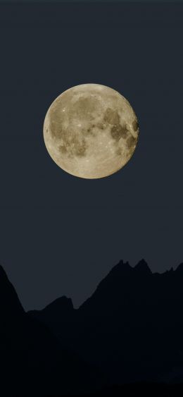 moon, night, black Wallpaper 1080x2340