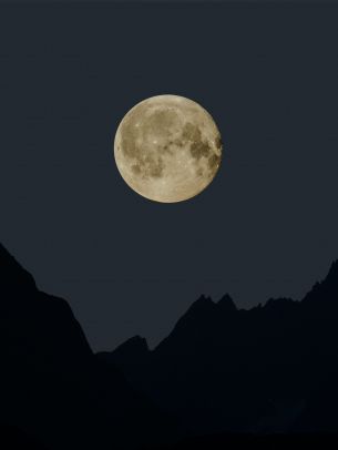 moon, night, black Wallpaper 2048x2732