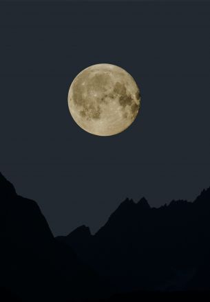 moon, night, black Wallpaper 1640x2360