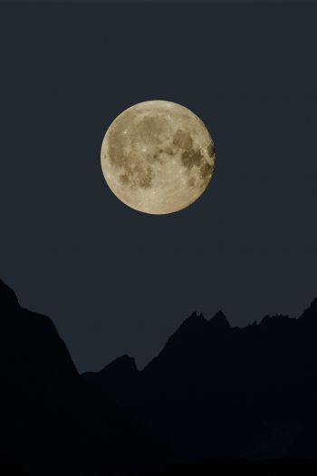 moon, night, black Wallpaper 640x960