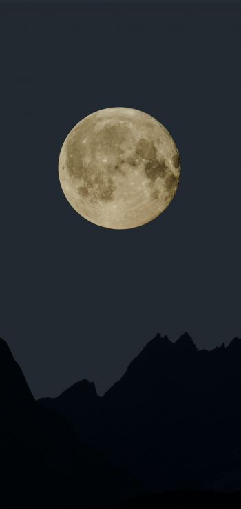 moon, night, black Wallpaper 1080x2280