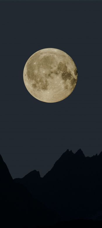 moon, night, black Wallpaper 1080x2400