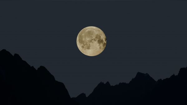 moon, night, black Wallpaper 1366x768