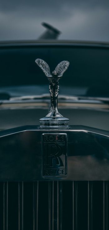 Rolls-Royce emblem, black Wallpaper 1080x2280