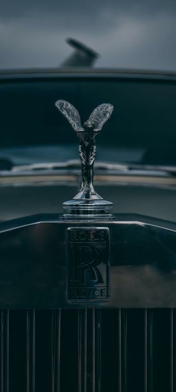 Rolls-Royce emblem, black Wallpaper 1080x2400