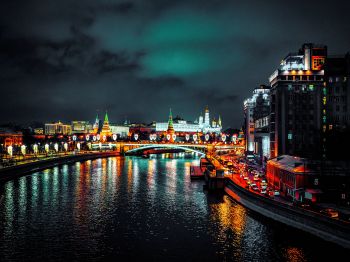 Обои 800x600 Москва река, Москва, Россия