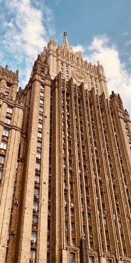 Smolenskaya Square, Moscow, Russia Wallpaper 720x1440