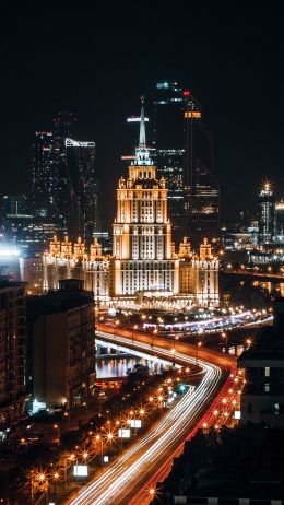 Stalin skyscraper, Moscow, Russia Wallpaper 1080x1920