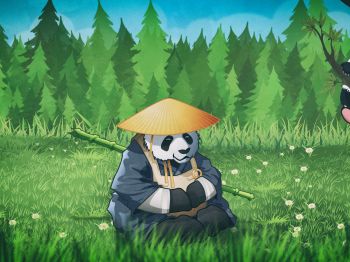 panda, bear, green Wallpaper 800x600