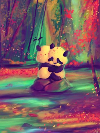 panda cub, bear Wallpaper 1536x2048
