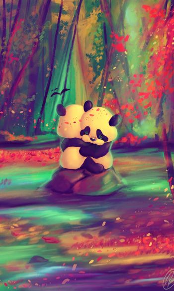 panda cub, bear Wallpaper 1200x2000