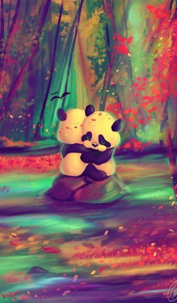 panda cub, bear Wallpaper 600x1024