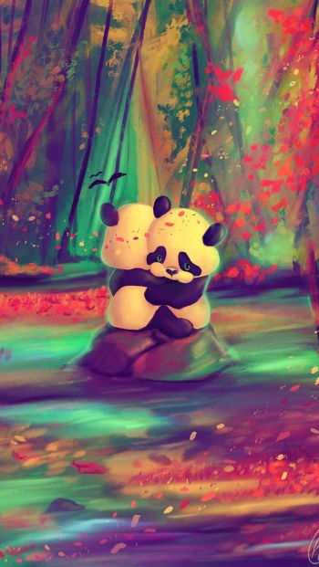panda cub, bear Wallpaper 640x1136