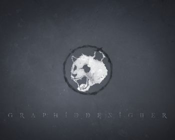 panda, gray, logo Wallpaper 1280x1024