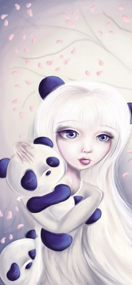 panda, cute Wallpaper 1284x2778