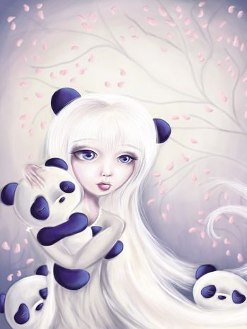 panda, cute Wallpaper 2048x2732