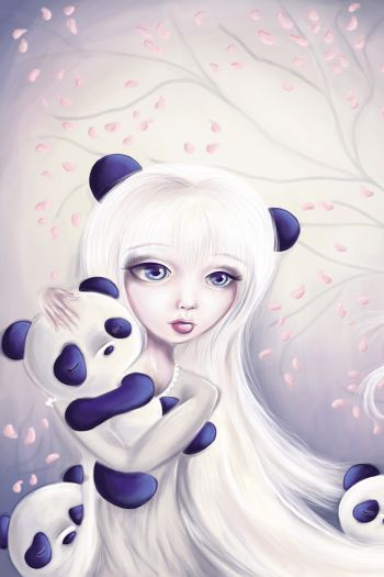 panda, cute Wallpaper 640x960