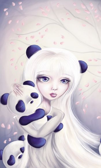 panda, cute Wallpaper 1200x2000
