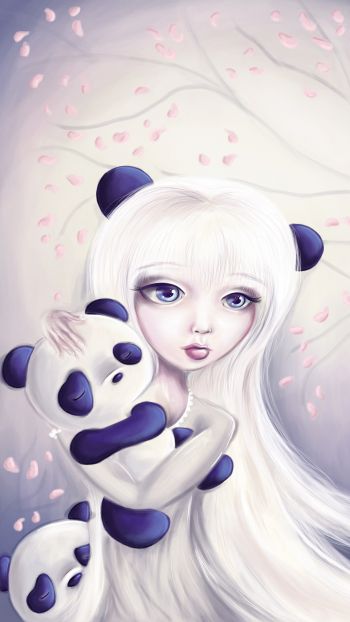 panda, cute Wallpaper 750x1334
