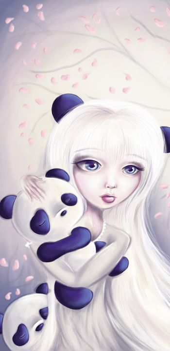 panda, cute Wallpaper 1080x2220
