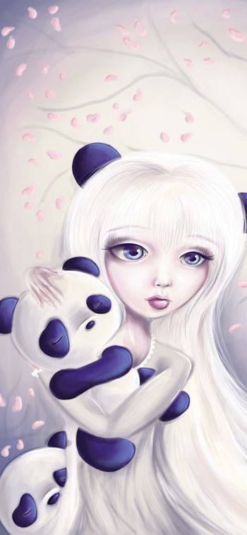 panda, cute Wallpaper 1242x2688