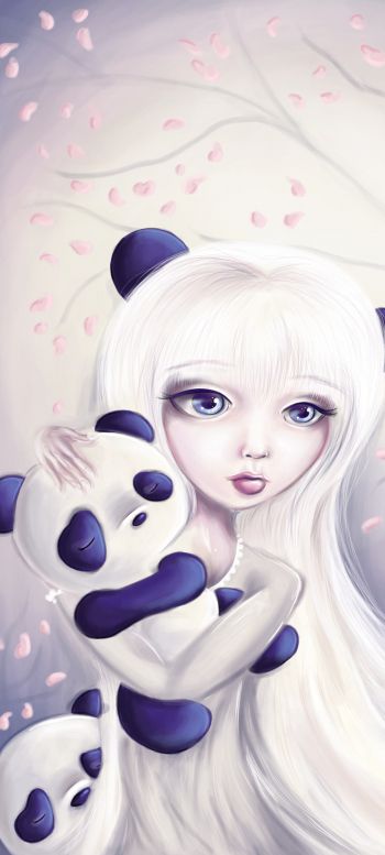 panda, cute Wallpaper 1080x2400