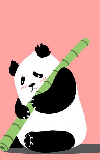 panda, bear, pink Wallpaper 1200x1920