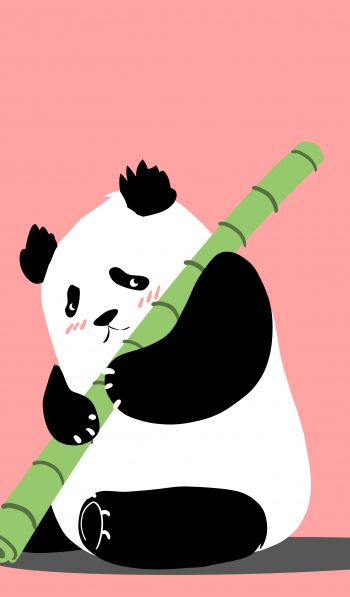 panda, bear, pink Wallpaper 600x1024
