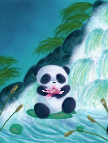 panda, figure Wallpaper 2048x2732