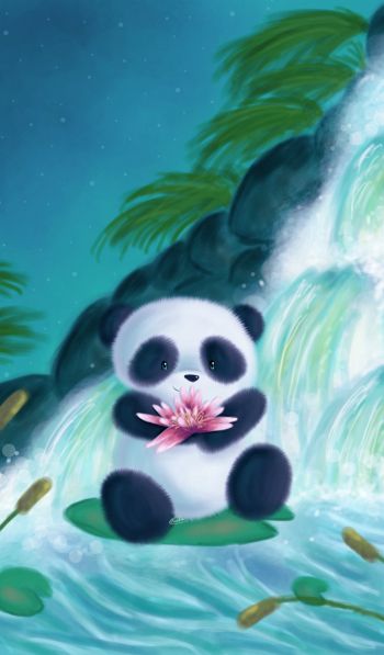 panda, figure Wallpaper 600x1024