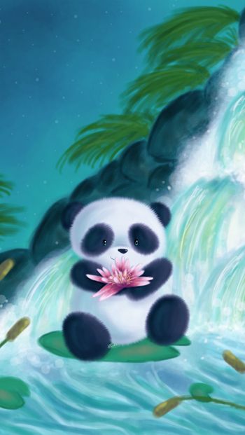 panda, figure Wallpaper 640x1136