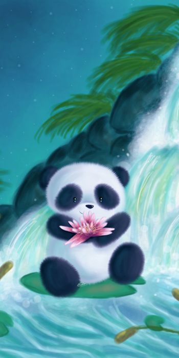 panda, figure Wallpaper 720x1440