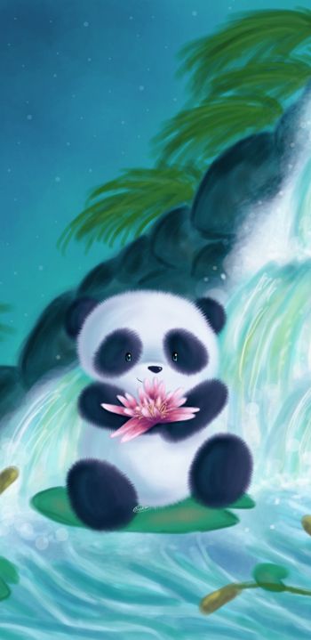 panda, figure Wallpaper 1080x2220