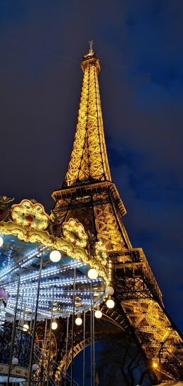 Eiffel Tower, Paris, France Wallpaper 1440x3040