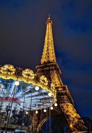 Eiffel Tower, Paris, France Wallpaper 1640x2360