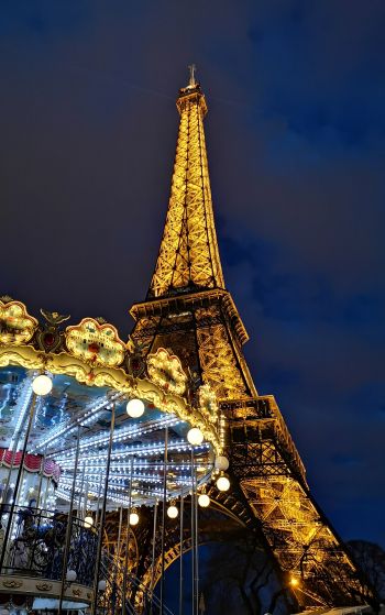 Обои 1752x2800 Эйфелева башня, Париж, Франция