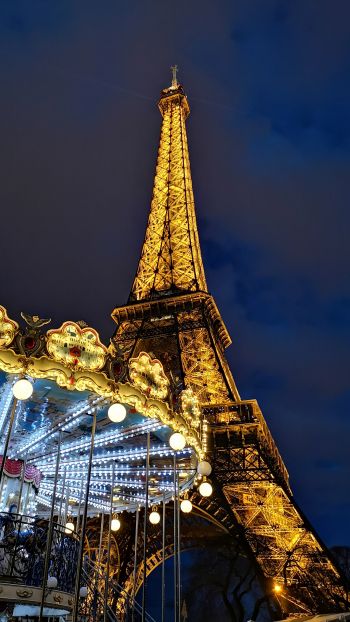 Обои 1440x2560 Эйфелева башня, Париж, Франция