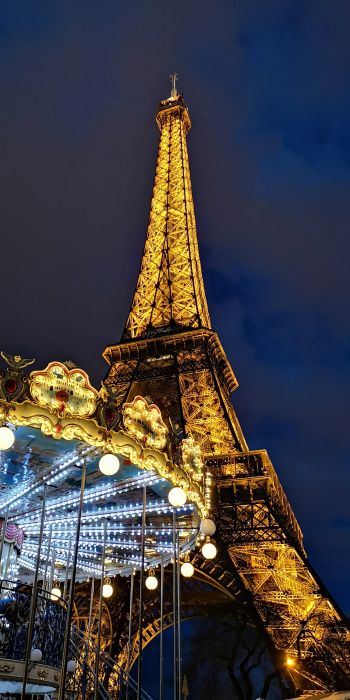 Eiffel Tower, Paris, France Wallpaper 720x1440